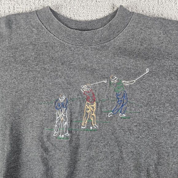 Vintage M&C gray golfer‎ embroideredsweatshirt mens size XL casual crew neck - Picture 4 of 7